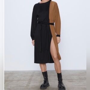Zara Two-tone Colorblock Dress